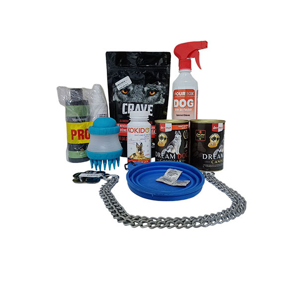 باك شامل للكلاب 11 قطعة + 2 منتوجات مجانا