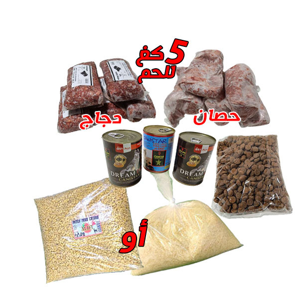 طاقم 4 في 1 لتغذية الكلاب غير محضر